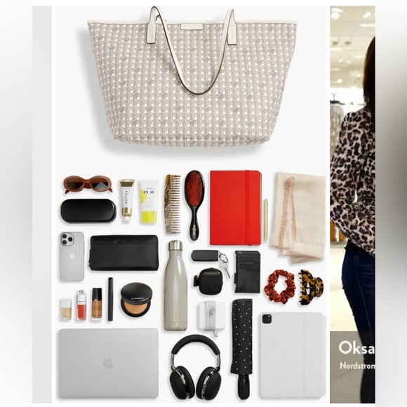 Tory Burch Small Ever-Ready Zip Tote - New Ivory color - Picture 3 of 6